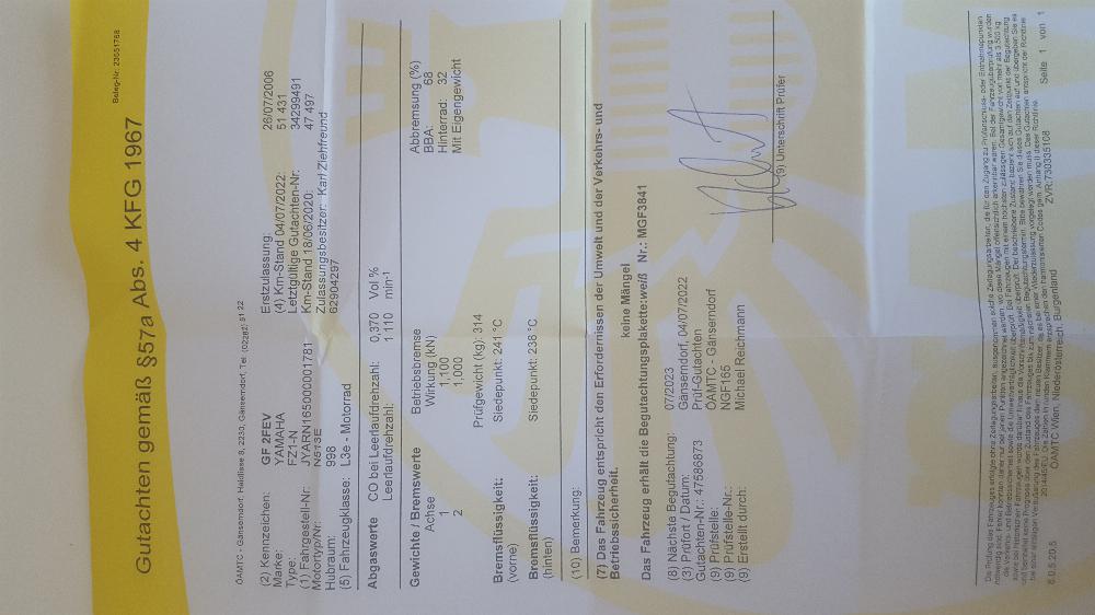 Motorrad verkaufen Yamaha FZ 1 Ankauf